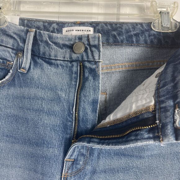 Good American High Rise Good Mom Jeans Womens Size 2/26 Medium Wash‎ Oversized - Picture 7 of 16